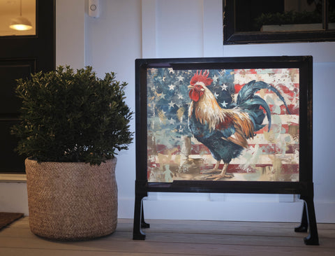 Patriotic Chicken Americana Yard Sign