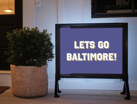 Baltimore Professional Football Fandom Yard Sign