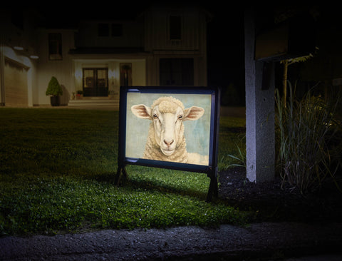 Sheep Portrait Animal Yard Sign