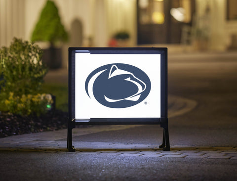 Penn State Lion Mark White Lumilawn Sign