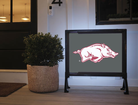 Arkansas Razorbacks White Anthracite Lumilawn Sign