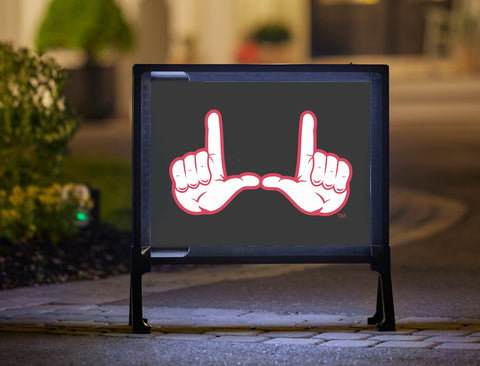 Utah Utes "U" Hand Black Yard Sign