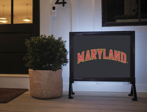 Maryland Wordmark Black Lumilawn Sign