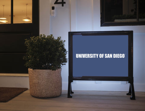 USD Athletics Wordmark Blue Yard Sign