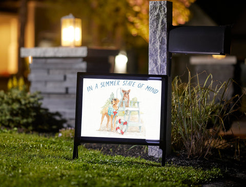 Dogs on Duty Summer Yard Sign