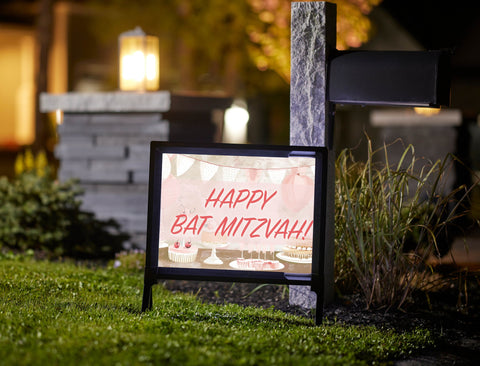 Happy Bat Mitzvah Yard Sign