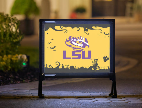 LSU Halloween Tigers Eye Lumilawn Sign