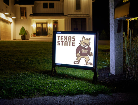 Texas State Mascot Yard Sign