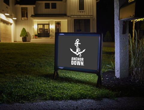 Vanderbilt University Anchor Down Black Lumilawn Sign