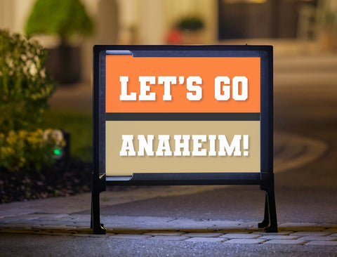 Anaheim Professional Hockey Fandom Yard Sign