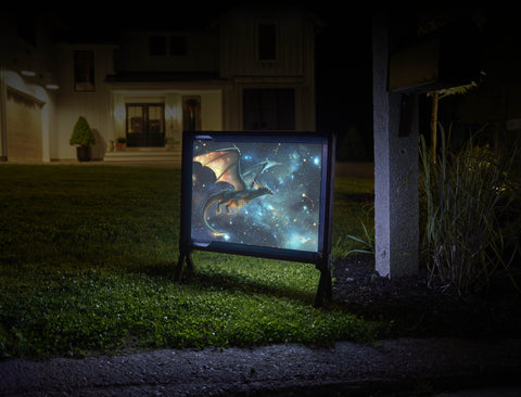 Fantasy Dragon Night Sky Yard Sign