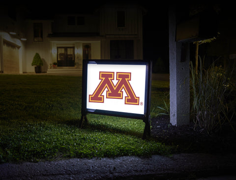 Minnesota M White Yard Sign