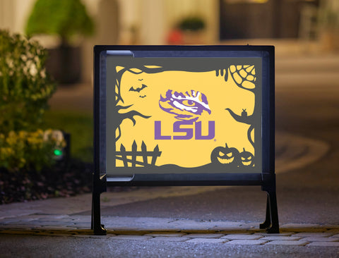 LSU Halloween Spooky Tigers Eye Lumilawn Sign