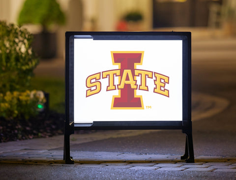 Iowa State White Logo Yard Sign