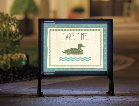 Lake Time Yard Sign