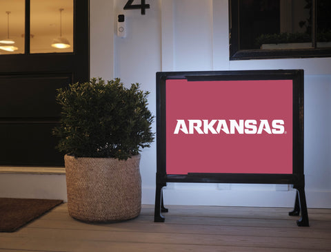 Arkansas Wordmark Cardinal Yard Sign