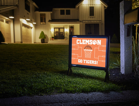 Clemson Basketball Lumilawn Sign