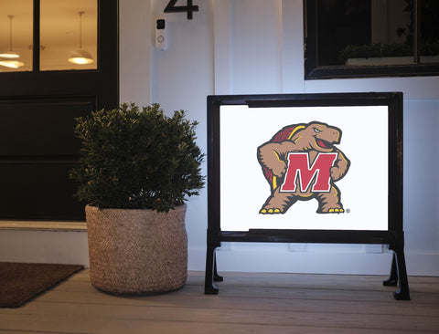 Maryland Terps Mascot White Yard Sign