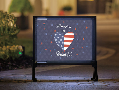 America The Beautiful Yard Sign