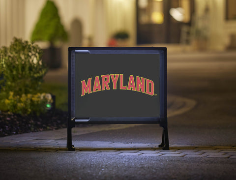 Maryland Wordmark Black Lumilawn Sign