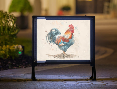 Rooster Garden Americana Yard Sign