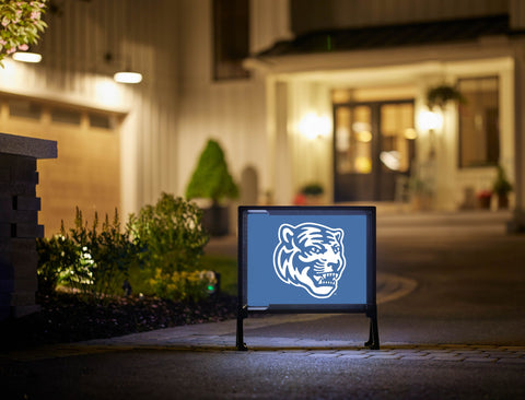 Memphis Tiger Head Blue Lumilawn Sign