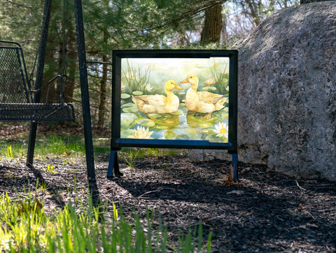 Happy Yellow Ducks Yard Sign