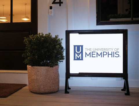 Memphis UM Wordmark White Yard Sign