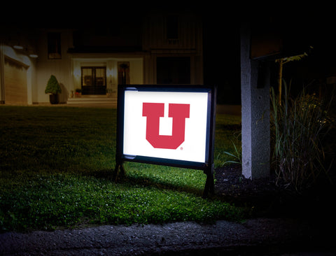 Utah "U" White Yard Sign