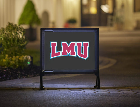 LMU Athletics Mark Black Yard Sign