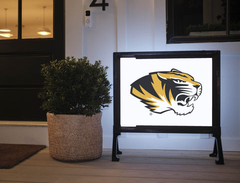 Missouri Tiger Mascot White Yard Sign