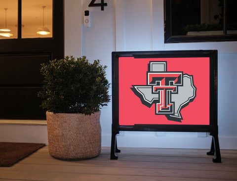 Texas Tech State Mark Red Yard Sign