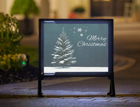 Merry Christmas Lonely Tree Lumilawn Sign