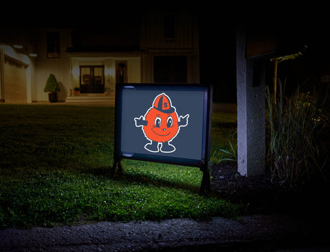 Syracuse University Orange Mascot Blue Yard Sign