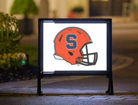 Syracuse University Orange Helmet White Yard sign