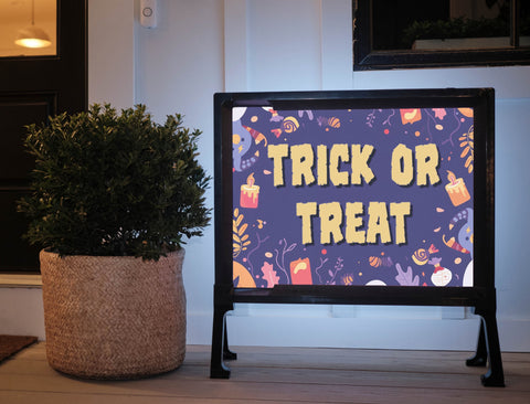 Trick Or Treat Playful Halloween Yard Sign