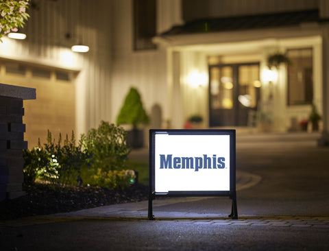 Memphis White Lumilawn Sign