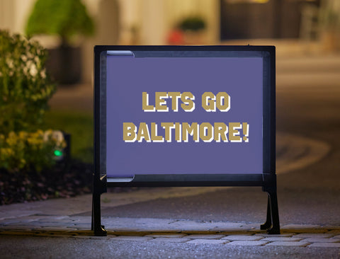 Baltimore Professional Football Fandom Yard Sign