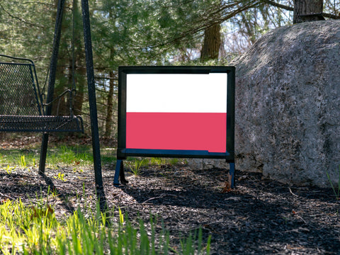 Flag Poland Yard Sign