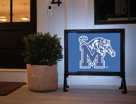 Memphis Logo Blue Yard Sign