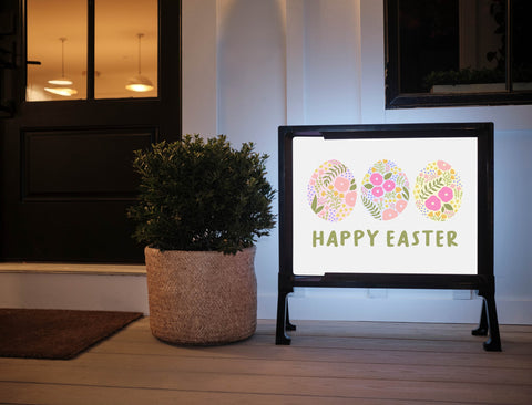 Happy Easter Eggs Lumilawn Sign