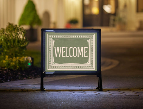 Luxe Welcome Lumilawn Sign