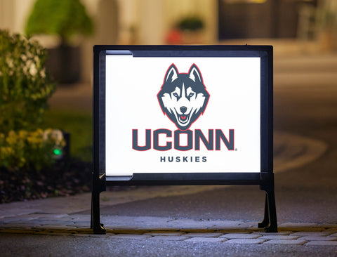 Huskies UConn Color Block Yard Sign