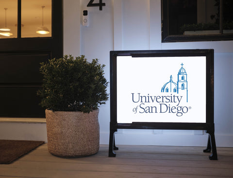 USD Institutional Mark White Yard Sign