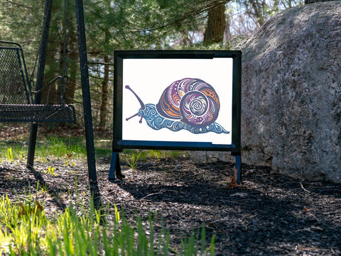 Paisley Purple Snail Yard Sign