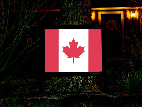 Flag Canada Lumilawn Sign