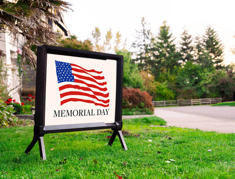 Memorial Day Flag Lumilawn Sign