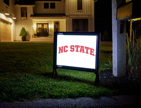 NC State White Yard Sign