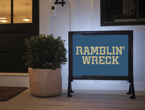 Georgia Tech Ramblin' Wreck Wordmark Navy Yard Sign