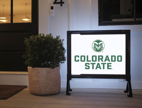 Colorado State White Lumilawn Sign